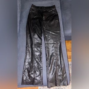Zara black leather pants